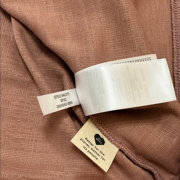 Madewell Faux Wrap Blush Knit Mini Dress Sleek & Simple Minimalist Size Large - Picture 10 of 13